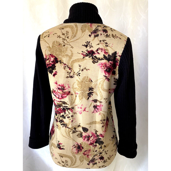 Stizzoli Cardigan Sweater V Neck Floral Long Sleeve Button Down Wool Kni… - Picture 3 of 8